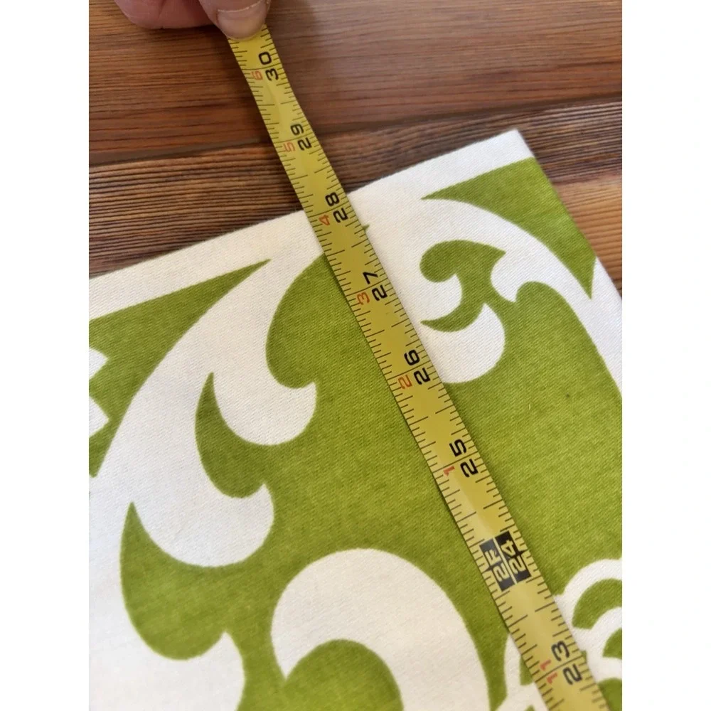 Waverly FUN FLORET MCM Floral Scroll Green Cotton Drapery Upho Fabric 56w X 6yds